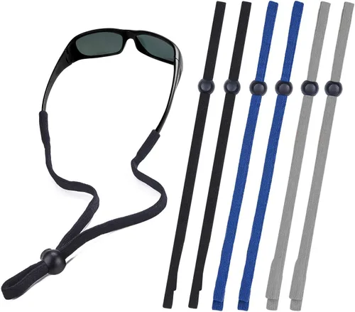 Miniatura 19 de SHINKODA Paquete de 6 correas para gafas - Cordón universal para anteojos - Cordón retenedor de gafas para lectura, seguridad, deportes y gafas