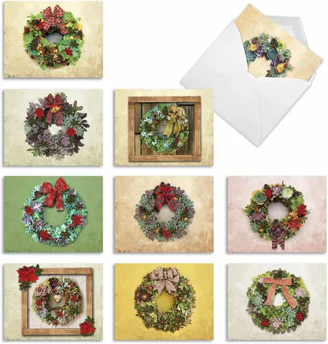 Miniatura 13 de The Best Card Company - 10 tarjetas de notas festivas para Navidad - Surtido a granel, tarjetas de felicitación en caja con sobres (10,2 x 13 cm)
