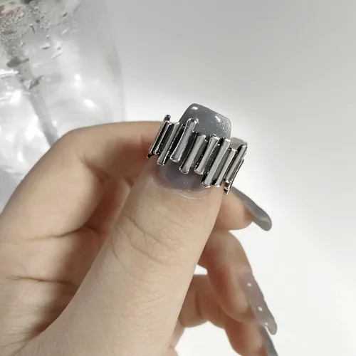 Miniatura 149 de Anillo de plata de ley 925, minimalista, ajustable, hecho a mano, para mujeres y niñas