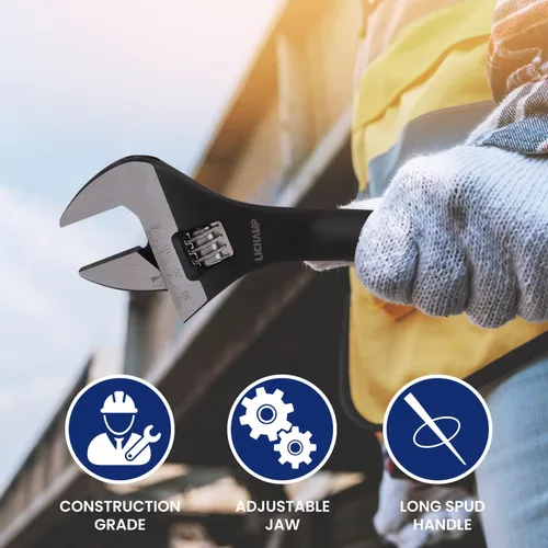Miniatura 3 de Lichamp - Llave de mandíbula ajustable de 12 pulgadas para construcción