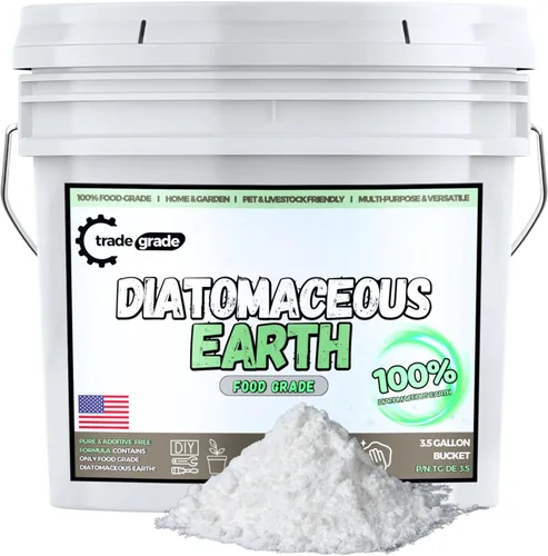 Polvo de tierra de diatomeas para plantas, hogar y mascotas, cubo de 3.5 galones | Tierra de diatomeas multiusos para jardinería, mejora del suelo y