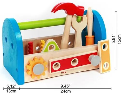 Miniatura 3 de Caja de herramientas Hape de madera del niño y juego de accesorios
