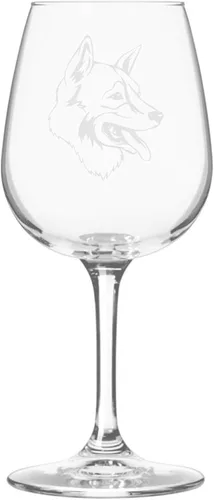 Miniatura 472 de Copa de vino de 12.75 onzas con diseño de perro grabado