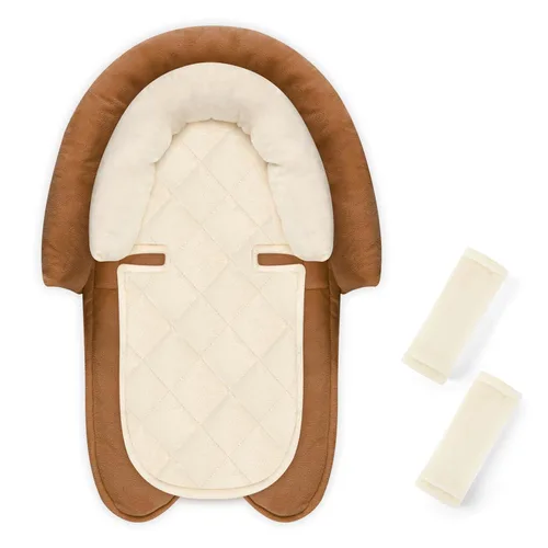 Miniatura 17 de Pea Pod Reposacabezas para Asiento de Coche para Bebés y Recién Nacidos con Fundas para Correas Ultra Suave de Tela de Minky con Puntos para Asiento