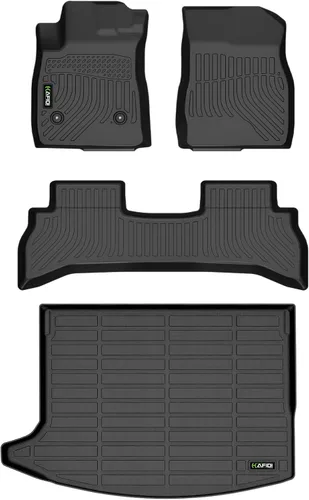Miniatura 64 de HAFIDI® - Tapetes para auto con almacenamiento debajo del asiento, para todo clima, antideslizantes, de elastómero termoplástico, para la primera