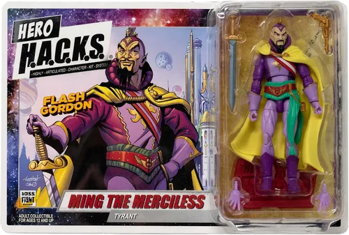 Miniatura 6 de Boss Fight Studio Hero H.A.C.K.S. Flash Gordon Ming The Merciless Comic Book figura de acción, figura coleccionable altamente articulada