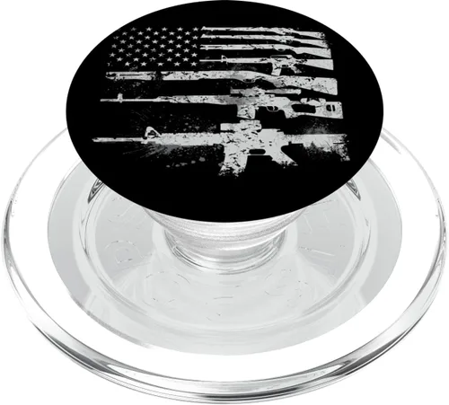 Miniatura 8 de Bandera de Estados Unidos armas rifles 2A Enmienda regalo de Navidad – PopSockets Grip y soporte para teléfonos y tabletas