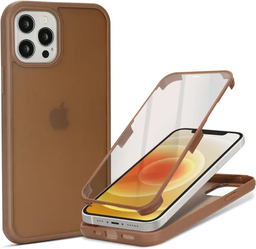 Miniatura 55 de Funda para iPhone 13 mini con protector de pantalla integrado y protección de cuerpo completo, para Apple iPhone 13 Mini, fundas para hombres, Rojo