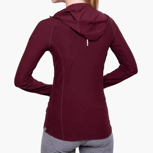Miniatura 2 de MERIWOOL Sudadera con capucha para mujer, ligera, de lana merina, manga larga, térmica
