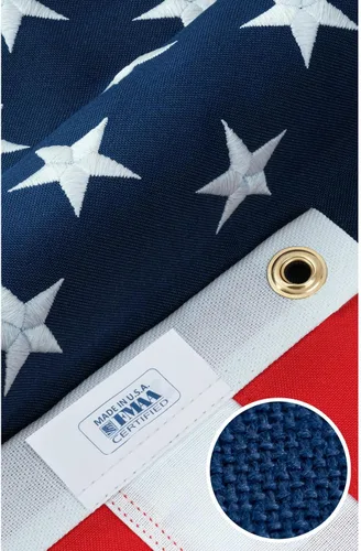Miniatura 8 de Banderas estadounidenses para exteriores de 3 x 5 – 100% poliéster fabricado en los Estados Unidos – Indestructible y duradero al aire libre