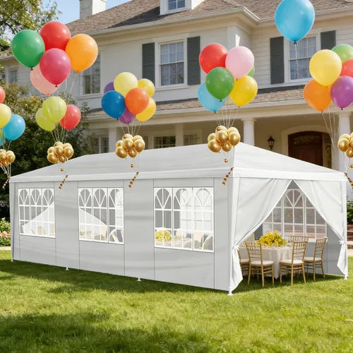 Miniatura 10 de Tienda de campaña para exteriores, patio, campamento, fiesta, boda, carpa para fiestas, refugio de cenador, barbacoa, eventos, cabinas con paredes