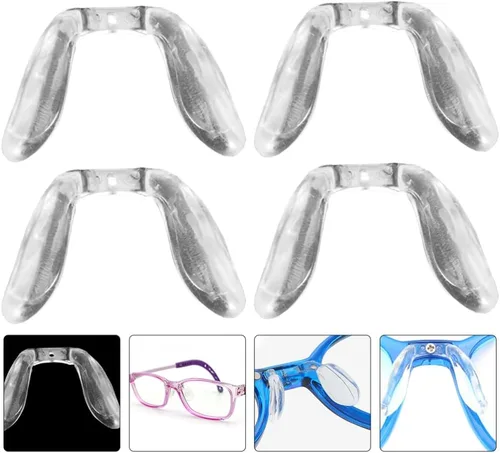 Miniatura 6 de Beavorty Almohadillas nasales antideslizantes de silicona para lentes cómodos de uso, almohadillas de repuesto suaves y duraderas, 4 piezas de 0.90