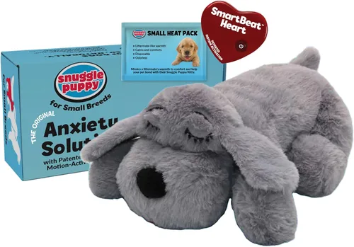 Miniatura 8 de Snuggle Puppy Junior - Juguete para cachorros de razas pequeñas, juguete de peluche más pequeño con pulso de sensación real, diseñado