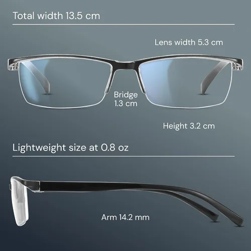 Miniatura 4 de Gaoye Executive Style Reading Glasses Men - Durable Readers with Blue Light Filtering- Comfortable Fit with TR90 Frames