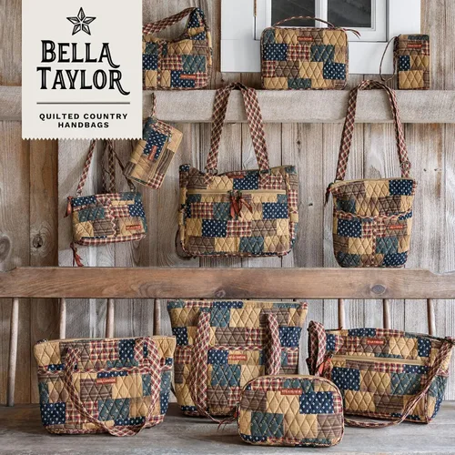 Miniatura 6 de Bella Taylor Cartera delgada para mujer Cartera con cremallera y protección RFID, Parche primitivo, Patchwork