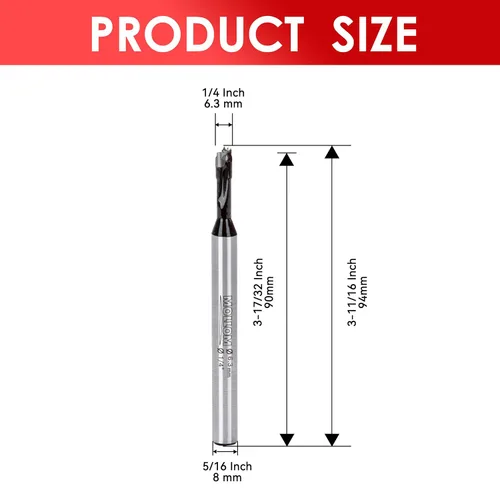 Miniatura 2 de Mollom Broca Forstner de 1/4" (6.3 mm) para carpintería precisa con un grosor de carburo YG8 duradero de 0.063 in, esta herramienta de corte