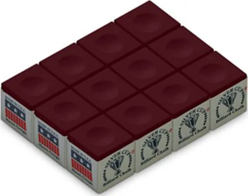 Miniatura 8 de Silver Cup caja de gis para tacos de pool/billar, 12 cubos. Azul