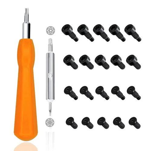 Tornillos de repuesto para timbre – Destornillador naranja T6 T15 y + 20 tornillos para timbre de 2ª generación y Pro