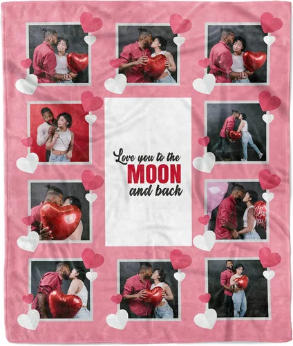 Miniatura 37 de Manta de collage de fotos personalizada, manta de boda. Manta de forro polar suave, manta de fotos personalizada. Regalo para bodas, Navidad, Manta