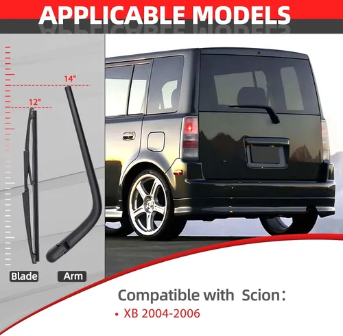 Miniatura 4 de Reemplazo para SCION XB 2004-2006, juego de brazo trasero y escobilla para parabrisas trasero - OTUAYAUTO estilo OEM de fábrica Brazo y cuchilla