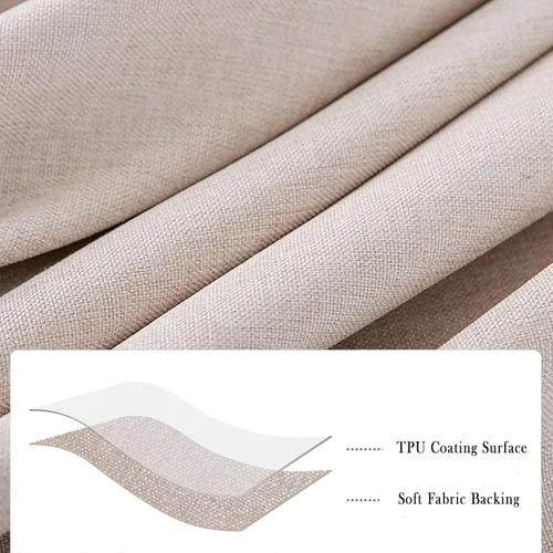Miniatura 5 de Jeloris Mantel redondo impermeable a prueba de derrames, resistente a las manchas, sin arrugas, lavable, mantel decorativo de tela para cocina, Beige
