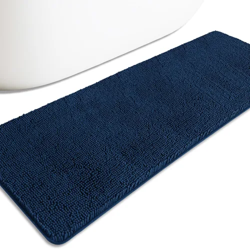 Miniatura 324 de Alfombra de baño pequeña de 12 x 18 pulgadas, lavable y absorbente, antideslizante, alfombra de baño de felpilla gruesa y suave para baño, ducha