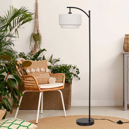 Miniatura 7 de Lámparas de pie SUNMORY para sala de estar con bombilla LED de 12W, lámpara de pie de arco con 3 temperaturas de color, lámparas de pie modernas