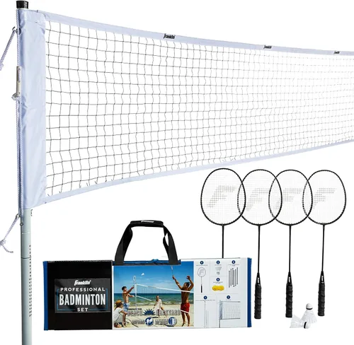 Miniatura 7 de Franklin Sports Juegos de Red de Bádminton - Patio Trasero al Aire Libre + Playa Red de Bádminton + Juego de Equipo - (4) Raquetas + (2) Volantes +