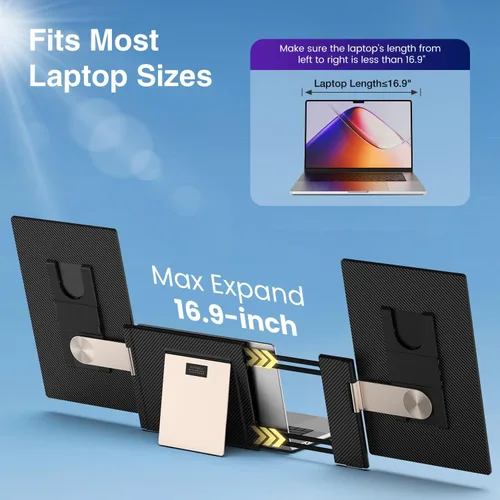 Miniatura 5 de FLYTOCCA Extensión de Pantalla para Laptop de 16 Pulgadas, Monitor Portátil FHD de 1200P Actualizado con Pantalla de Relación de Aspecto 16:10
