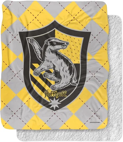 Miniatura 10 de Manta de Harry Potter, 50 x 60 pulgadas, Gryffindor Plaid Sigil Silky Touch Sherpa Back Manta súper suave