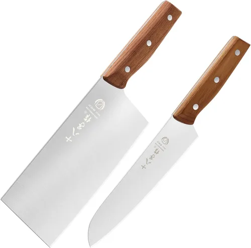 Miniatura 16 de Juego de cuchillos de cocina SHI BA ZI ZUO, cuchillo de carne, cuchillo de chef, cuchillo santoku profesional con mango de diseño ergonómico