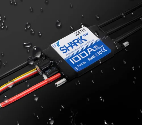 Miniatura 4 de ZTW Shark G2 Series 100A Bi-Direction Refrigeración por agua ESC sin escobillas con SBEC 8A/5V para barco RC y otros proyectos de bricolaje