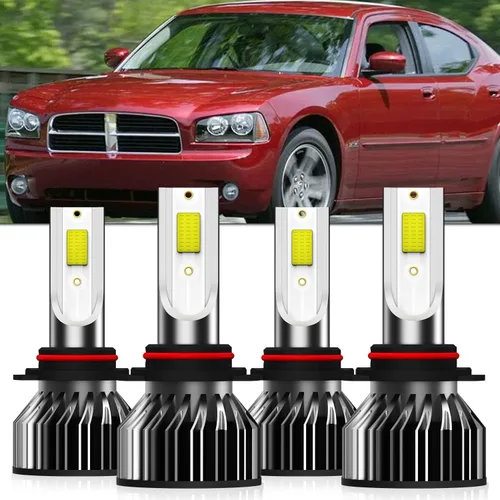Miniatura 9 de Compatible con DODGE RAM 1500 2500 3500 2003 2004 2005 Bombilla de luz 9007/hb5 haz alto Luz baja, Paquete de 4