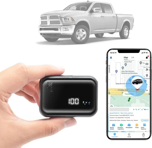 Rastreador GPS para automóviles: sin suscripción, montaje magnético, seguimiento global en tiempo real, alarma SOS de un botón, mini localizador de