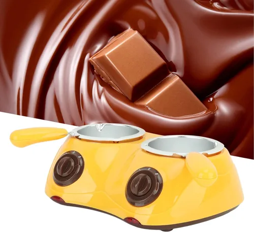 Miniatura 6 de Olla para fundir chocolate, mini olla eléctrica para fondue con doble olla de fusión, máquina de templado de chocolate de queso para derretir