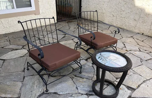 Miniatura 5 de Paquete de 6 fundas de cojín resistentes al agua para sillas de patio al aire libre, color marrón, 18 x 16 x 4 pulgadas, solo fundas de repuesto
