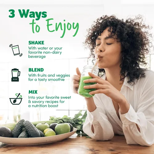Miniatura 5 de Purely Inspired Organic Greens Powder Superfood Smoothie Mix, sin sabor (30 porciones) – Super Greens con probióticos, espirulina y clorella