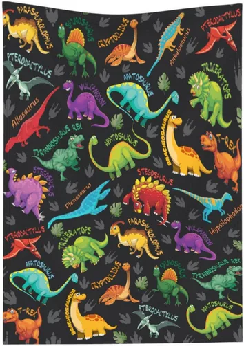 Miniatura 9 de Manta de dinosaurio para regalo, manta de franela ultra suave y acogedora, manta de forro polar ligera y mullida, manta de felpa cálida para sofá