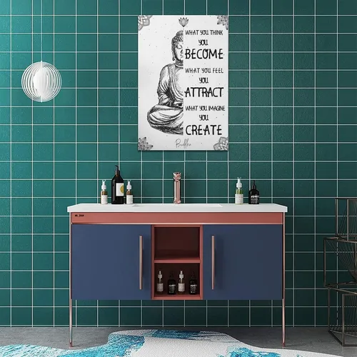 Miniatura 5 de Arte de pared Zen para baño, cuadros de meditación de Buda, decoración de pared, citas espirituales inspiradoras zen, pintura de impresión en lienzo