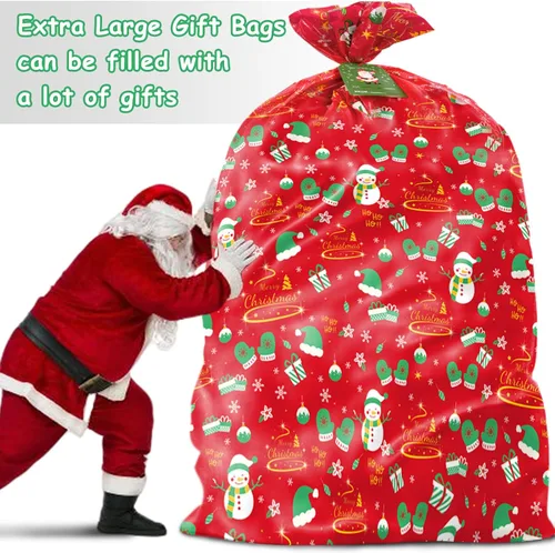 Miniatura 2 de Bolsas de regalo de Navidad extra grandes de HYmoso, 2 piezas de bolsas de regalo para bicicletas jumbo para regalos gigantes enormes de Navidad