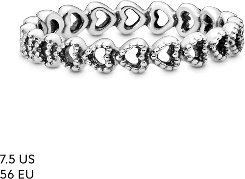 Miniatura 7 de Pandora Anillo de plata de ley con diseño de corazones, con caja de regalo