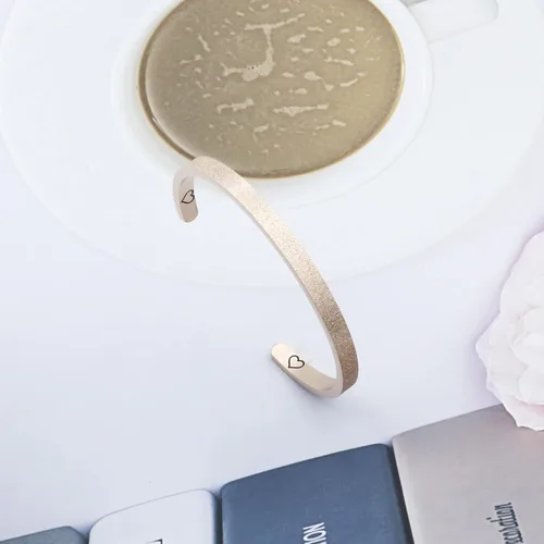 Miniatura 4 de YWQBZ Joyería inspiradora esmerilada, regalo de aliento para amigos, mensaje oculto, mantra, pulsera motivacional para mujer, Metal, Acero inoxidable