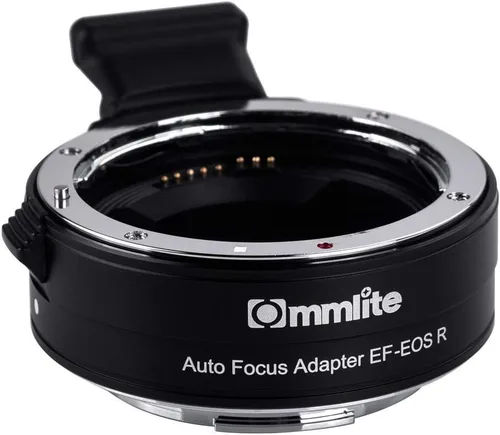 Adaptador de lente Commlite CM-EF-EOS R, adaptador de montura EF a R con enfoque automático electrónico para lentes Canon EF/EF-S a cámaras sin