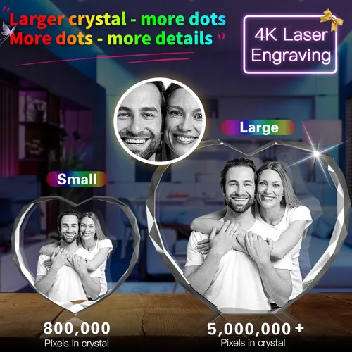 Miniatura 4 de YSPQBY Foto de cristal 3D personalizada, regalos personalizados para padre, papá, abuelo, hombres, marido, novio, él, gran regalo personalizado
