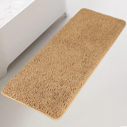 Miniatura 199 de Yeaban Alfombra de pasillo de baño de 24 x 72 pulgadas, antideslizante, alfombra de baño larga de felpilla gruesa, absorbente y lavable, alfombra