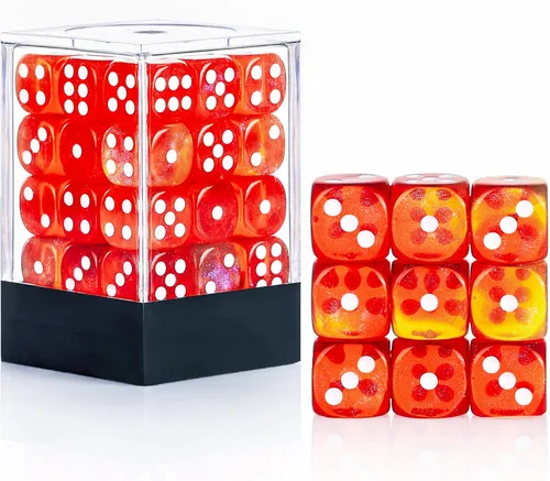 Miniatura 9 de 36 de paquete de dados de 12 mm de 6 caras MINI, juego de dados de patrón de perla, dados estándar de 6 caras para Yahtzee, Bunco o enseñanza