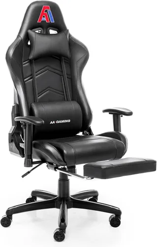 AA Products - Silla ergonómica para videojuegos, silla ergonómica de carreras de computadora con respaldo alto, silla de oficina ajustable con