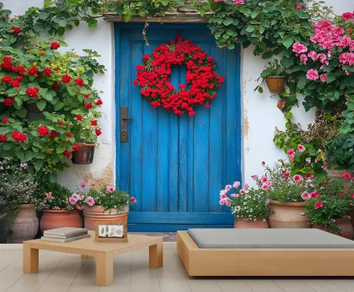 Miniatura 13 de Papel tapiz 3D de bicicleta rosa vintage, murales de flores de paisaje de primavera para sala de estar, pintura al óleo, papel tapiz rústico