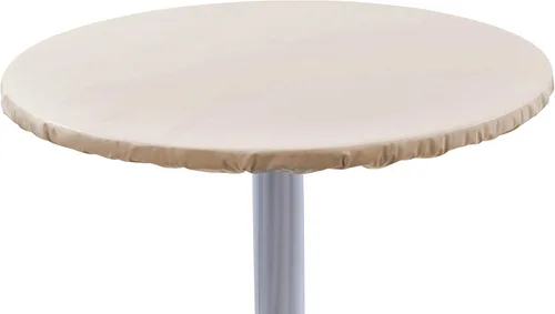 Miniatura 13 de Yourtablecloth Mantel redondo ajustable de vinilo resistente con parte trasera de franela de colores vibrantes, mantel elástico ideal para comedor