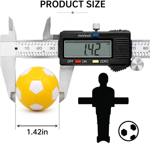 Miniatura 5 de OuMuaMua Pelotas de mesa de futbolín de 1.42 pulgadas para juego de mesa, mesa de futbolín, accesorios de repuesto para la Copa del Mundo